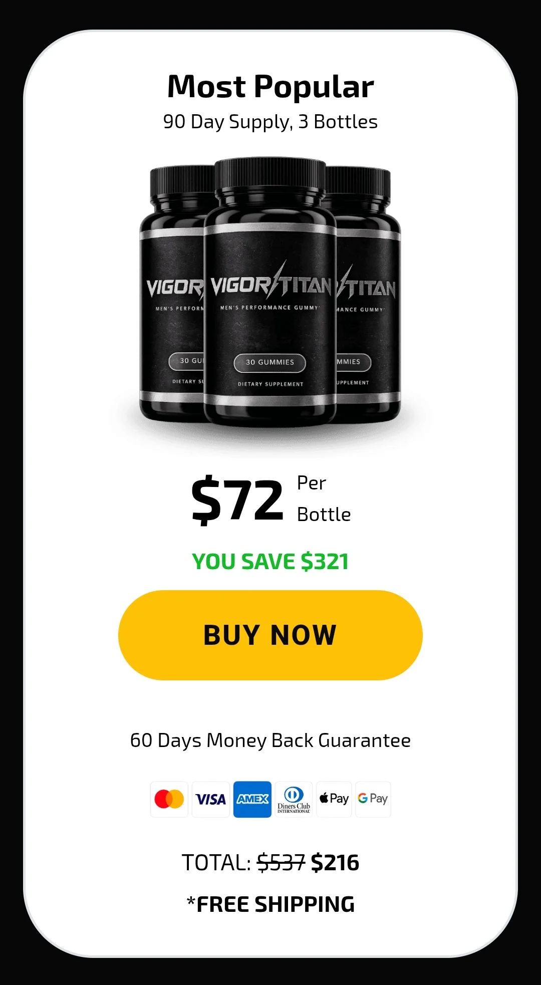 Vigor Titan® 3 bottles pricing